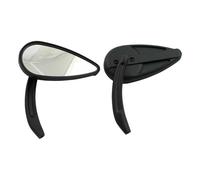 Specchietti retrovisori retrò a goccia stelo scanalato in alluminio nero per har