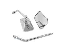 Specchietti Retrovisori Rettangolari Universali 117x60mm Vetro Convesso | Specchietti Lateral Moto Alloggiamento In Acciaio Adatto Per Scooter Cruiser Chopper