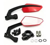 Specchietti Retrovisori Scooter Angolo per vista Specchietti | ABS urti, finitura opaca, anti , dimensioni 12x5.6cm, adatto a pioggia e sole(Red With mirror holder)