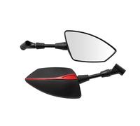 Specchietti Retrovisori Specchi Custom Moto Universali Metallo Rosso A Pro