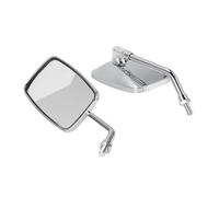 Specchietti Retrovisori Universali Cromati Rettangolari Per Motocicletta, Filettatura Bullone Da 10 Mm, Per Moto, Scooter