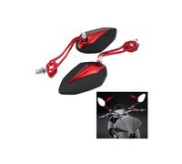 Specchietti retrovisori universali per moto, 8 mm e 10 mm, coppia, rossi, laterali, per scooter e moto, 1 paio