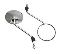 Specchietti Retrovisori Universali Per Moto, Scooter, Argentati, Cromati, 1 Paio, Filettatura 8 Mm, Rotondi, Ovali, Convessi