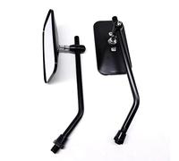 Specchietti Retrovisori Universali Rettangolari In Alluminio Per Moto, Cromati, 10 Mm, Per Accessori Per Moto Retroviseur Specchietti Laterali Per Moto(Black)