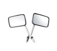 Specchietti Retrovisori Universali Rettangolari In Metallo Con Calotta In ABS Per Moto, 10 Mm, Cromati Per hond&a Per YAM&AHA Per Suzuki Per KA&WASAKI Specchietti Manubrio Motocicletta