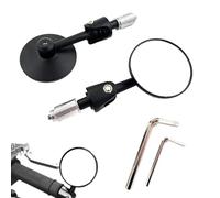 Specchietti Rettrovisori Esterni | Ricambio Regolabile A 360 Gradi Rotondo Convesso - 2 Pezzi Specchietti Estremi Manubrio per Motocicli | per Ciclismo Motociclismo Quad e Scooter