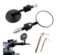 Specchietti Rettrovisori Esterni, Visuale Rotonda Convessa Regolabile A 360 Gradi, 2 Pezzi Specchietti Estremi Manubrio per Motocicli, per Guida Moto Bici Ciclomotore ATV Scooter Vista Laterale