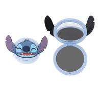 Specchietto compatto Stitch Disney specchio tascabile pieghevole con design 3D in TPR doppia lente ideale per borsa e beauty case