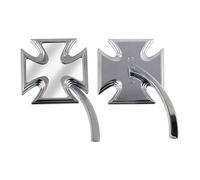 Specchietto croce maltese destro o sinistro cromato per harley davidson