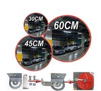 Specchietto di sicurezza convesso, diametro 60 cm, angolo morto, infrangibile, per sicurezza stradale, garage, vialetto, monitoraggio del negozio con supporto a parete, distanza di visualizzazione di