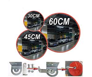Specchietto di sicurezza convesso, diametro 60 cm, angolo morto, infrangibile, per sicurezza stradale, garage, vialetto, monitoraggio del negozio con supporto a parete, distanza di visualizzazione di