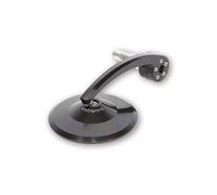Specchietto Fine Manubrio Alluminio Nero Con Set Adattatori 12-22 MM Omologati