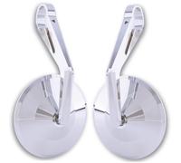 Specchietto Fine Manubrio Coppia IN Alluminio Cromo Omologati Highsider Montana