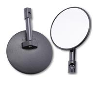 Specchietto Fine Manubrio Coppia Plastica Nero Rotondo Contrassegno E Shin Yo