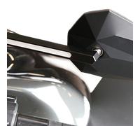 Specchio HIGHSIDER STEALTH-X3 con luce di posizione a LED, nero