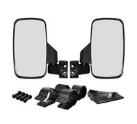 Specchietto laterale ATV,Specchio vista laterale UTV - Specchio retrovisore fuoristrada 2X con gabbia per roll bar da 1,75 pollici e 2 pollici - Kit specchietto laterale destro e sinistro regolabile