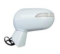 Specchietto Laterale Completo Per Fit Per Jazz Per City Specchietto Retrovisore Laterale Regolazione Elettrica Dell'angolo 5 Pin Indicatore Direzione LED Con Lente Vetro Copertura(White left)