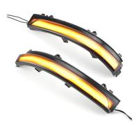 Specchietto Laterale Indicatore 2 Pezzi Indicatori Di Direzione Dinamici Per VW Per Jetta 6 Mk6 Per Scirocco MK3 LED EOS Per Beetle Specchietto Laterale Indicatore Di Direzione Luce(Smoked Black)