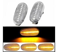 Specchietto Laterale Indicatore 2 Pezzi Luci Di Posizione Laterali A LED Dinamiche Freccia Segnale Di Svolta Lampeggiante Lampada Per Fiat Per Bravo 2(Dynamic Crystal)