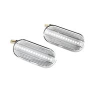 Specchietto Laterale Indicatore 2 Pezzi Per VW Per Golf 3 4 MK3 MK4 Per Passat 3BG Per Polo 6N 9N Per Bora Per Led Dynamic Side Marker Indicator Light Sequential Blinker Light(Crystal white)