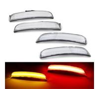 Specchietto Laterale Indicatore Paraurti Anteriore Posteriore A LED 12 V, Luci Di Segnalazione Laterali, Indicatori Di Direzione Anteriori Per Chrysler 300 2015 2016 2017-2021(4pc Front Rear LED)