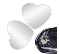 Specchietto Laterale Punto Cieco, Specchietto Retrovisore Convesso Angolo Largo Rimovibile, Accessori Adesivi per Retrovisore 2 Pezzi a Forma di Cuore per Sicurezza Migliorata per Auto