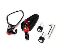 Specchietto laterale Specchietto Retrovisore Per Estremità Del Manubrio Per Moto Per Kawasaki Per Z125 Pro Per Z650 Per Z750 Per Z800 Per Z900 Specchietti laterali Moto(Rosso)