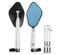 specchietto manubrio specchietti Per Kawasaki Per Z1000 Per Z750 Per ER-6F Per ER-6N Specchietti Retrovisori CNC Per Moto Con Viti Da 8 Mm O 10 Specchietto Retrovisore Laterale Per(Silver)