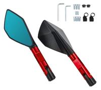 specchietto manubrio specchietti Per Kawasaki Per Z650 Z750 Z800 Z1000 Per Z900 ER6N ER6F Specchietti Retrovisori Laterali Per Motociclette(Red)