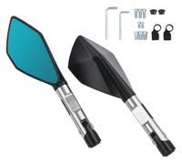 specchietto manubrio specchietti Per Kawasaki Per Z650 Z750 Z800 Z1000 Per Z900 ER6N ER6F Specchietti Retrovisori Laterali Per Motociclette(Silver)