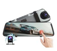 SPECCHIETTO MONITOR TOUCH 9.66 POLLICI RETROVISORE DASH CAM SENSORE G 170° 1080P