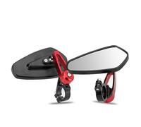 Specchietto Moto 1 Coppia 7 8 "22mm Specchietti Retrovisori Moto Universale Scooter Bar End Specchio Manubrio Specchietto Retrovisore Moto Specchietto Retrovisore Manubrio(Red)