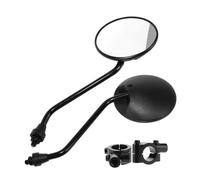 Specchietto Moto Destro Coppia Specchietto Retrovisore Universale Nero Per Scooter Specchio Convesso Ovale Rotondo Da 8Mm Adatto Per Manubrio 22/25(For 25mm handlebar)
