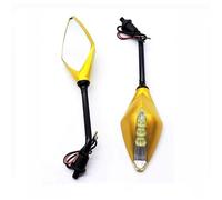 Specchietto Moto Manubrio Con indicatori di direzione a LED Specchietto retrovisore per moto 8 10 mm universale per NMAX 125 155 Tenere 700 Retrovisore Moto(Gold)