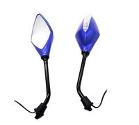 Specchietto Moto Manubrio Con indicatori di direzione a LED Specchietto retrovisore per moto 8-10 mm universale per Ducati Monster 696 Retrovisore Moto(Blue)