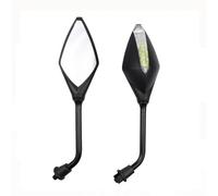 Specchietto Moto Manubrio Con indicatori di direzione a LED Specchietto retrovisore per moto 8 10 mm universale per NMAX 125 155 Tenere 700 Retrovisore Moto(Black)