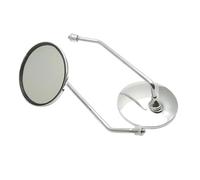 Specchietto Moto Manubrio Coppia di specchietti retrovisori cromati per moto e scooter, universali, da 8 mm, 22 mm e 25 mm, per manubrio, rotondi, ovali e convessi. Retrovisore Moto(For 8mm hole)