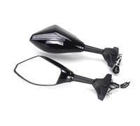 Specchietto Moto Manubrio Specchietti retrovisori con indicatori di direzione a LED per CBR300R CBR500R Retrovisore Moto(Black-Clear)