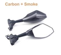 Specchietto Moto Manubrio Specchietti Retrovisori Da Con Indicatori Di Direzione A LED Per CBR300R CBR500R CBR650F Retrovisore Moto(Carbon-Smoke)