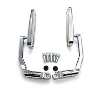 Specchietto Moto Manubrio Specchietti retrovisori laterali universali da 8 mm e 10 mm per moto, specchietti convessi posteriori, per ATV e per Kawasaki Retrovisore Moto(Chrome)