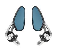 Specchietto Moto Manubrio Specchietti retrovisori per moto CNC da 7/8" 22 mm, universali, in vetro trasparente, per manubrio di scooter, accessori per specchietti retrovisori Retrovisore Moto(Silver)