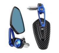 Specchietto Moto Manubrio Specchietti retrovisori per moto CNC da 7/8" 22 mm, universali, in vetro trasparente, per manubrio di scooter, accessori per specchietti retrovisori Retrovisore Moto(Blue)
