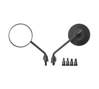 Specchietto Moto Manubrio Specchietto retrovisore universale retrovisore piatto per moto, scooter, bici elettrica, regolabile, nero opaco, argento, 2 pezzi Retrovisore Moto(Model A black)