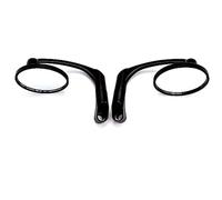 Specchietto Moto Per Cafe Per Racer Street Race Scooter Manubrio Parti Universale Accessori Moto 8mm 10mm Specchio Specchietti Moto Manubrio(Black)