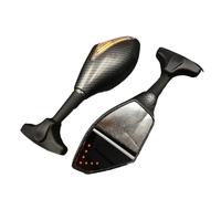 Specchietto Moto Per CBR1000RR Per CBR125R Per CBR900RR Per CBR600F Specchietti retrovisori moto Indicatori direzione Luci segnalazione Specchietti Moto Manubrio(Dark Grey)