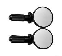 Specchietto per moto in lega di alluminio Set Black Round Design | Robusta lega di alluminio, design leggero, lunga durata, finitura nera, coppia di specchi
