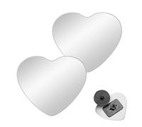 Specchietto Per Punti Ciechi,Specchio Laterale Adesivo Vetro - Accessori Adesivi per Retrovisore 2 Pezzi a Forma di Cuore per Sicurezza Migliorata per Auto