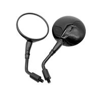 Specchietto Retrovisore 1 Paio Di Specchietti Retrovisori Ovali Rotondi Retrò Universali Da 10 Mm Argento Per Moto Specchietti Laterali(Silver)