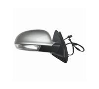 Specchietto Retrovisore Auto Gruppo Lente Di Regolazione Elettrica Riscaldamento Lampada Sterzo Per Jetta MK5 05-11 Accessorio Auto 1K1857508BG(Silvery Right)