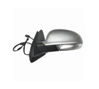 Specchietto Retrovisore Auto Gruppo Lente Di Regolazione Elettrica Riscaldamento Lampada Sterzo Per Jetta MK5 05-11 Accessorio Auto 1K1857508BG(Silvery Left)